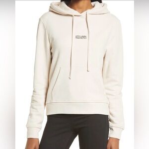 AllSaints Ryder Off-White Ivory Women's Sweatshirt Hoodie Size Medium Cotton